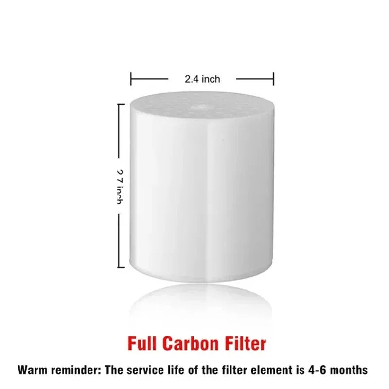 15-Stage Shower Head Filter – Activated Carbon, Removes Chlorine & Impurities, Softer Water for Hair & Skin